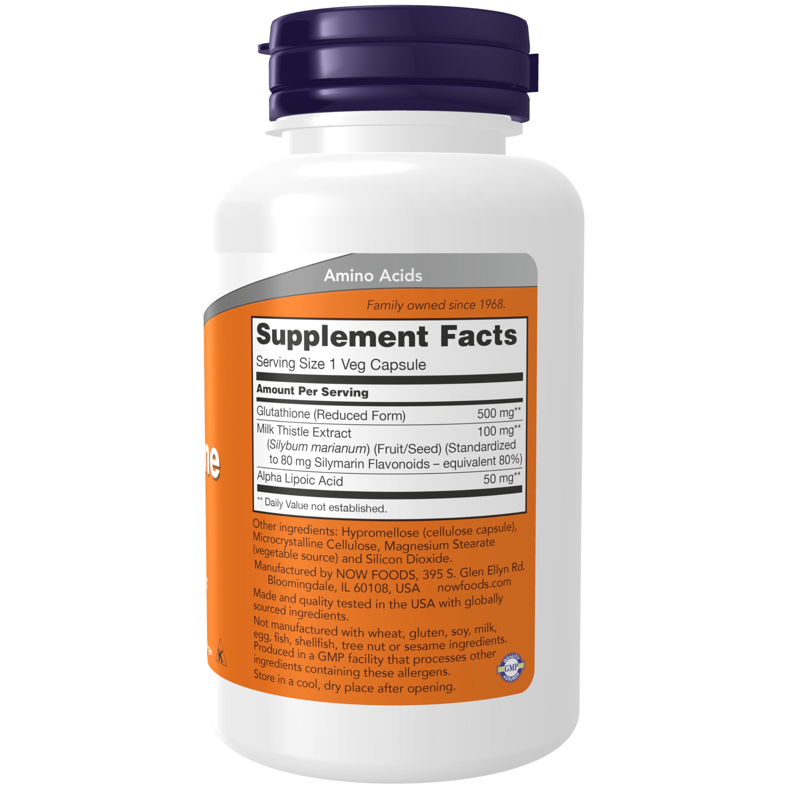 Foto 2 | Suplemento Now Glutatión 500 mg de 60 Cápsulas-Venta Internacional