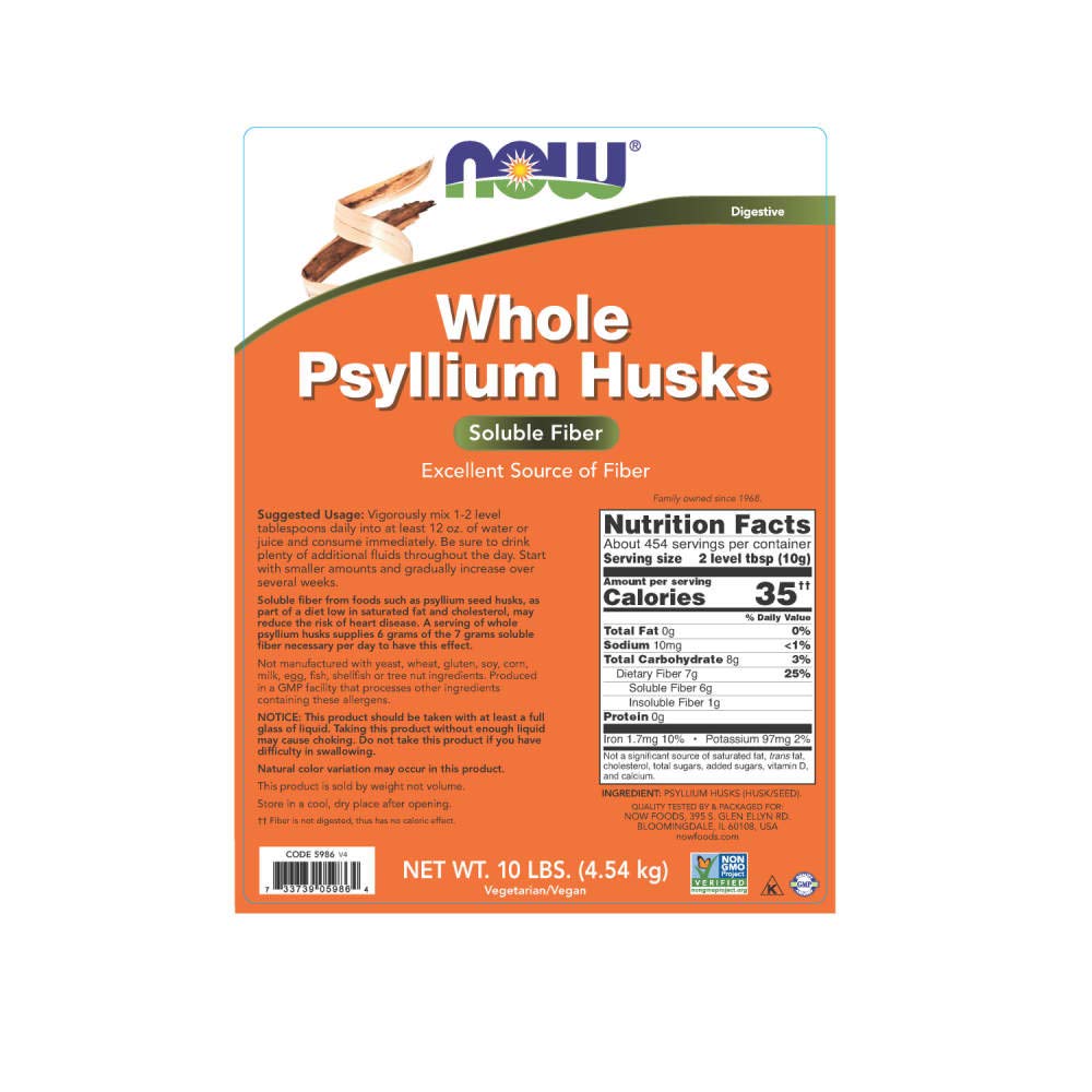 Foto 3 pulgar | Suplementos Now De Fibra Soluble de Cáscaras de Psyllium Enteras 4.54 Kg - Venta Internacional