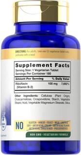 Foto 2 | Suplemento Carlyle de Vitamina B2 100 Mg 180 Comprimidos - Venta Internacional.