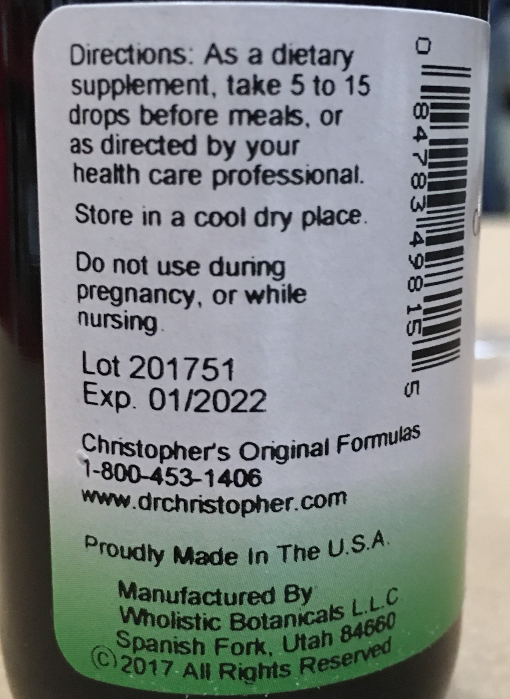 Foto 2 | Suplemento Christopher's Original Formulas Lung & Bronchial 59 ml-Venta Internacional