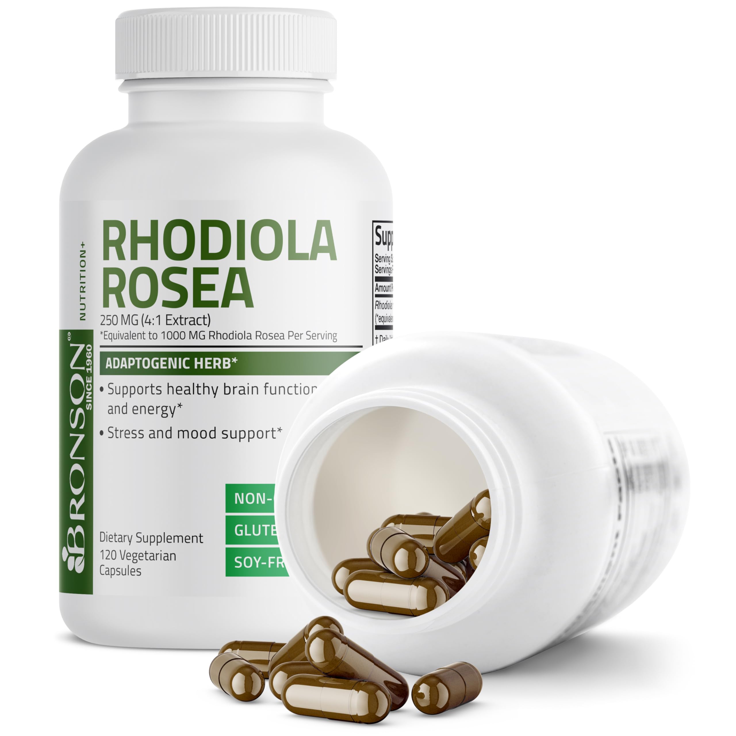 Foto 6 pulgar | Suplemento Bronson Rhodiola Rosea 120 Cápsulas - Venta Internacional