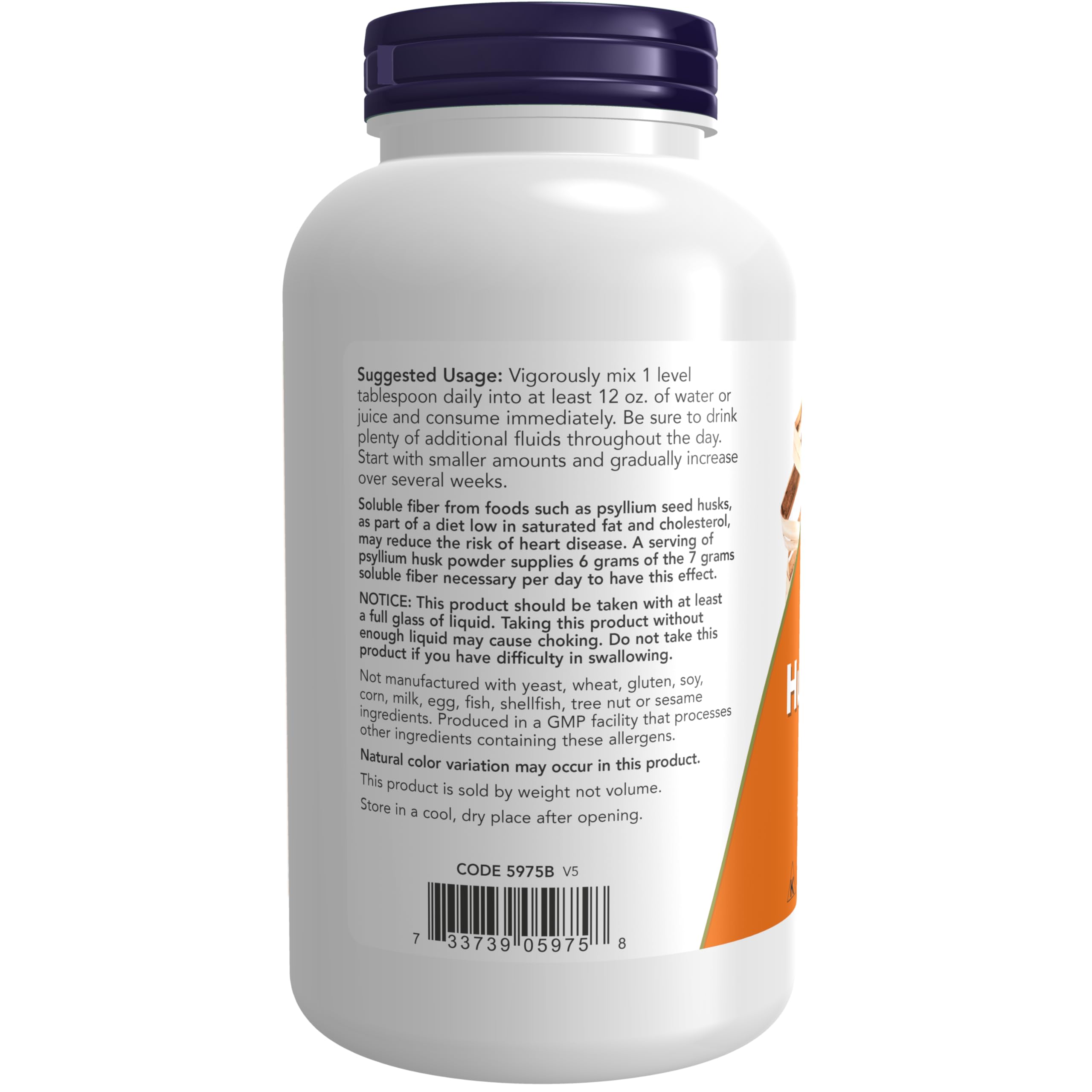 Foto 4 pulgar | Supplement Now Cáscara de Psilio En Polvo Fibra Soluble 350 Ml - Venta Internacional