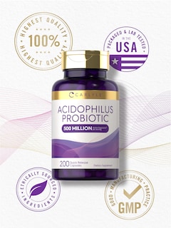 Foto 6 | Probiótico Carlyle Acidophilus 500 Millones de Cfu 200 Cápsulas - Venta Internacional