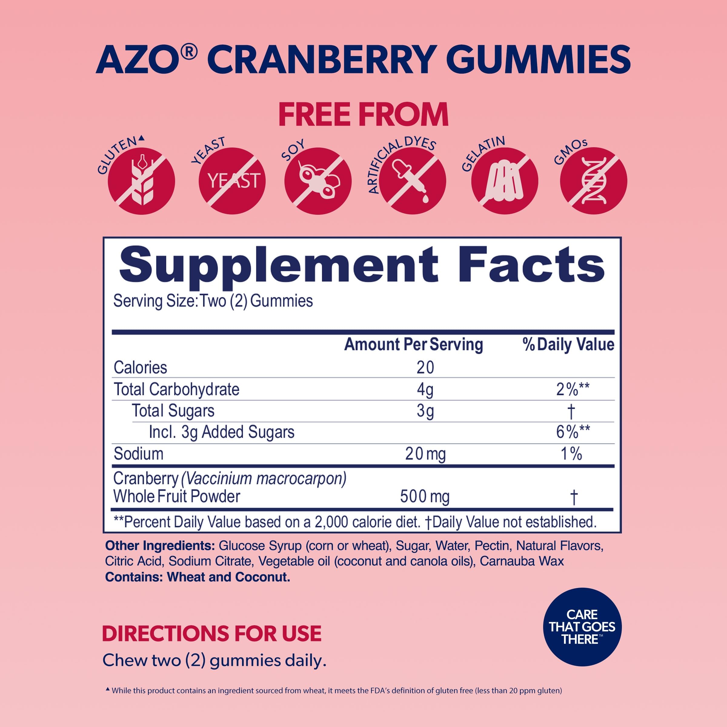 Foto 6 pulgar | Suplemento Azo Cranberry de 40 Gomitas-Venta Internacional