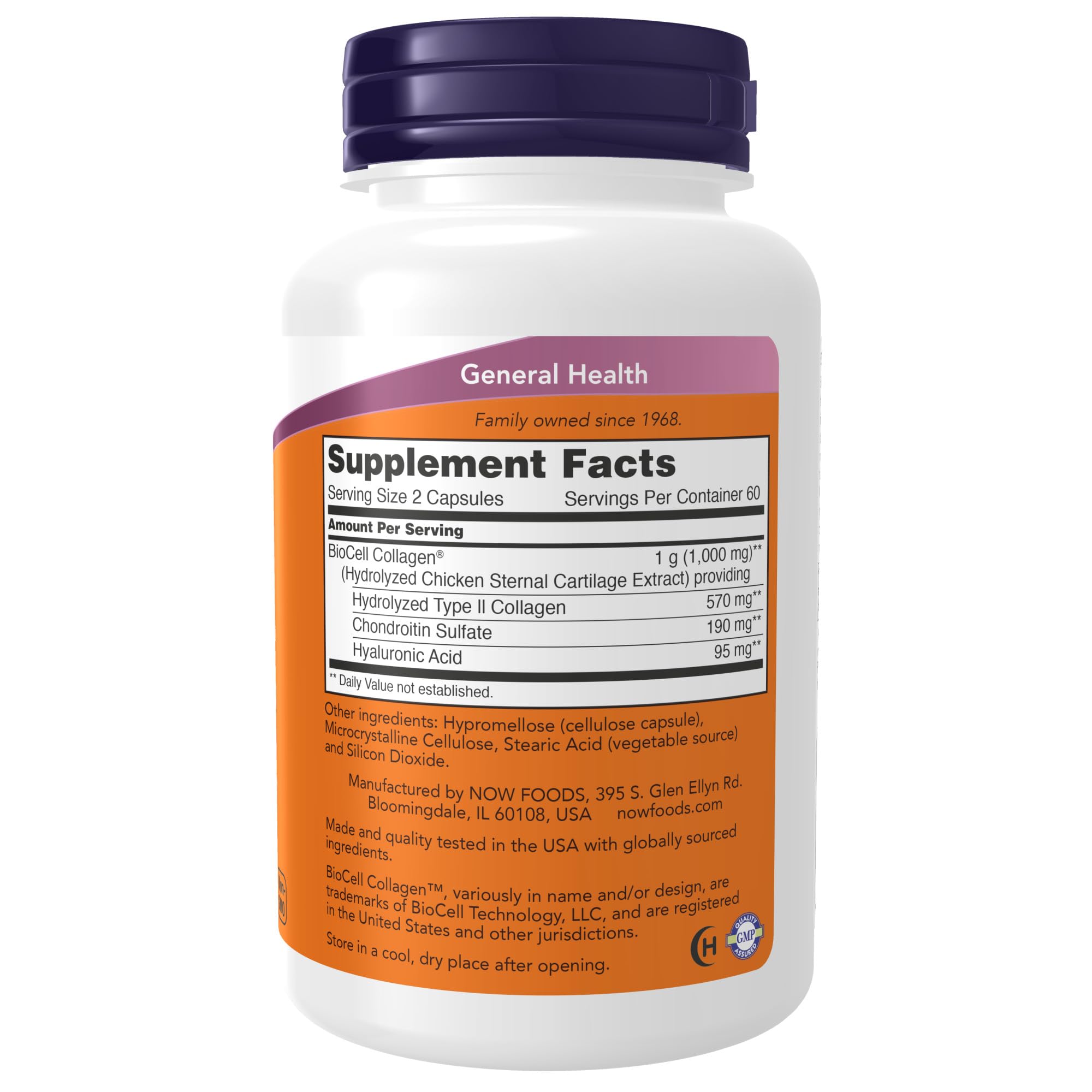 Foto 3 pulgar | Supplement Now Biocell Collagen Hidrolized Type II 120 Cápsulas - Venta Internacional