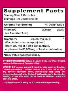 Foto 2 | Suplemento Pink Cranberry Pills 60 Cápsulas para Mujer - Venta Internacional