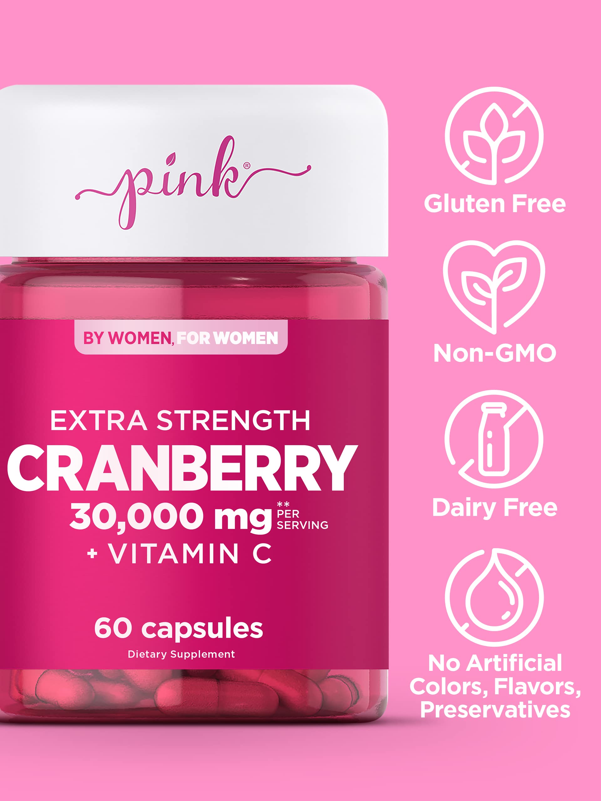 Foto 6 pulgar | Suplemento Pink Cranberry Pills 60 Cápsulas para Mujer  - Venta Internacional