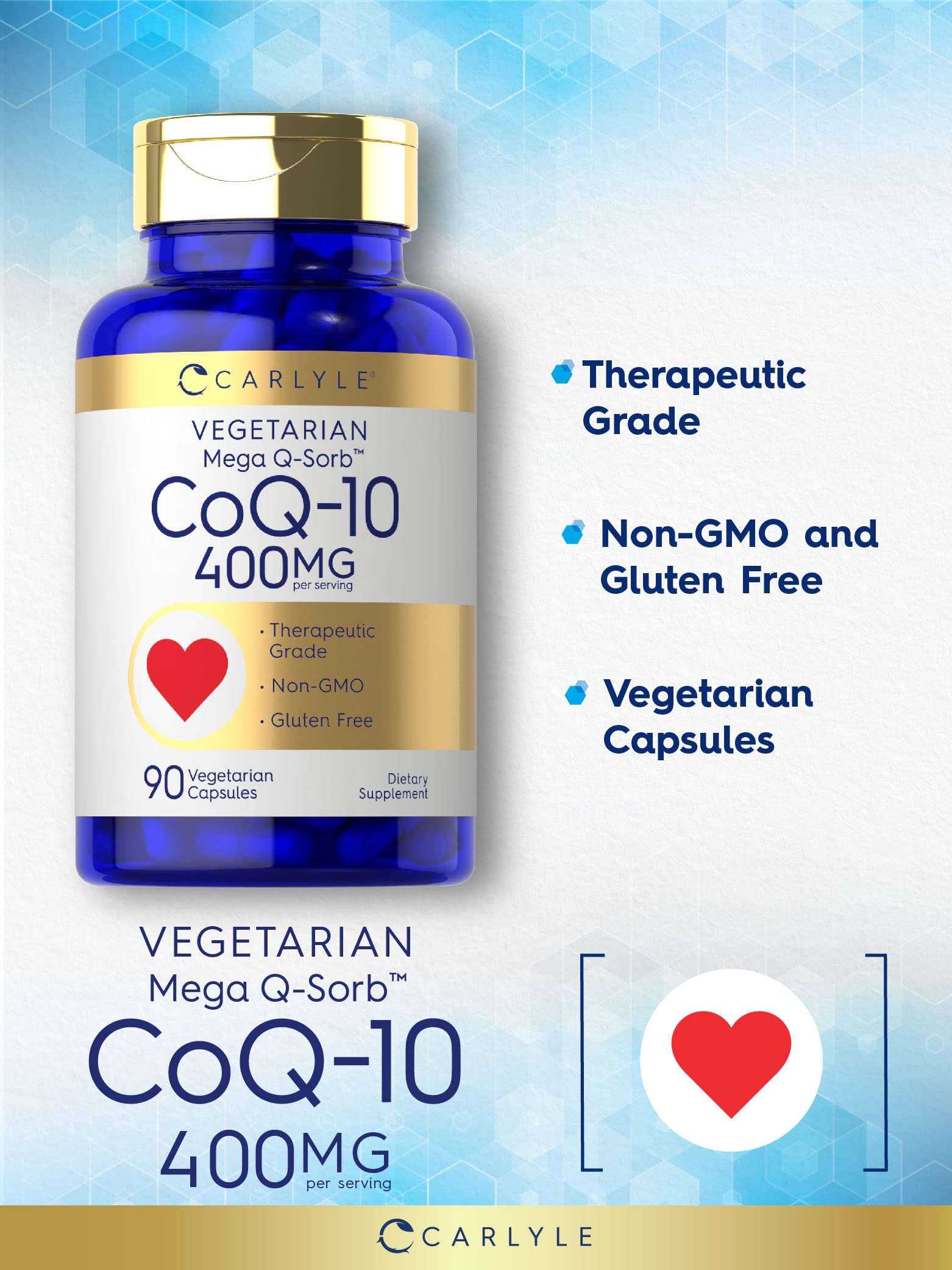 Foto 4 pulgar | Suplemento Carlyle Coq10 400 Mg 90 Cápsulas Vegetariano - Venta Internacional