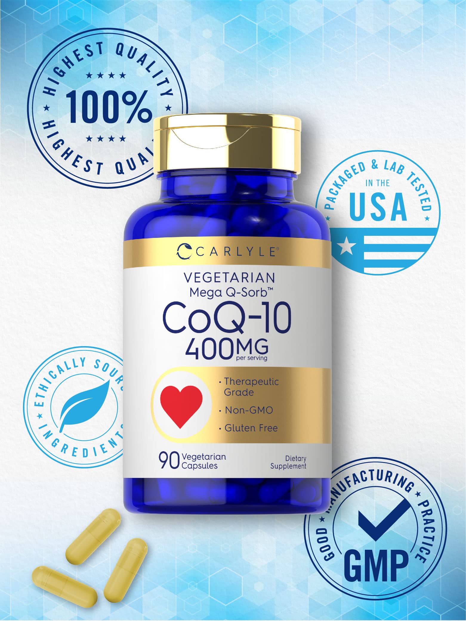 Foto 5 | Suplemento Carlyle Coq10 400 Mg 90 Cápsulas Vegetariano - Venta Internacional