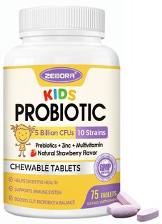 Foto 1 | Probióticos Masticables Zebora Kids Digestive Health 5b Cfu - Sabor Fresa Orgánica