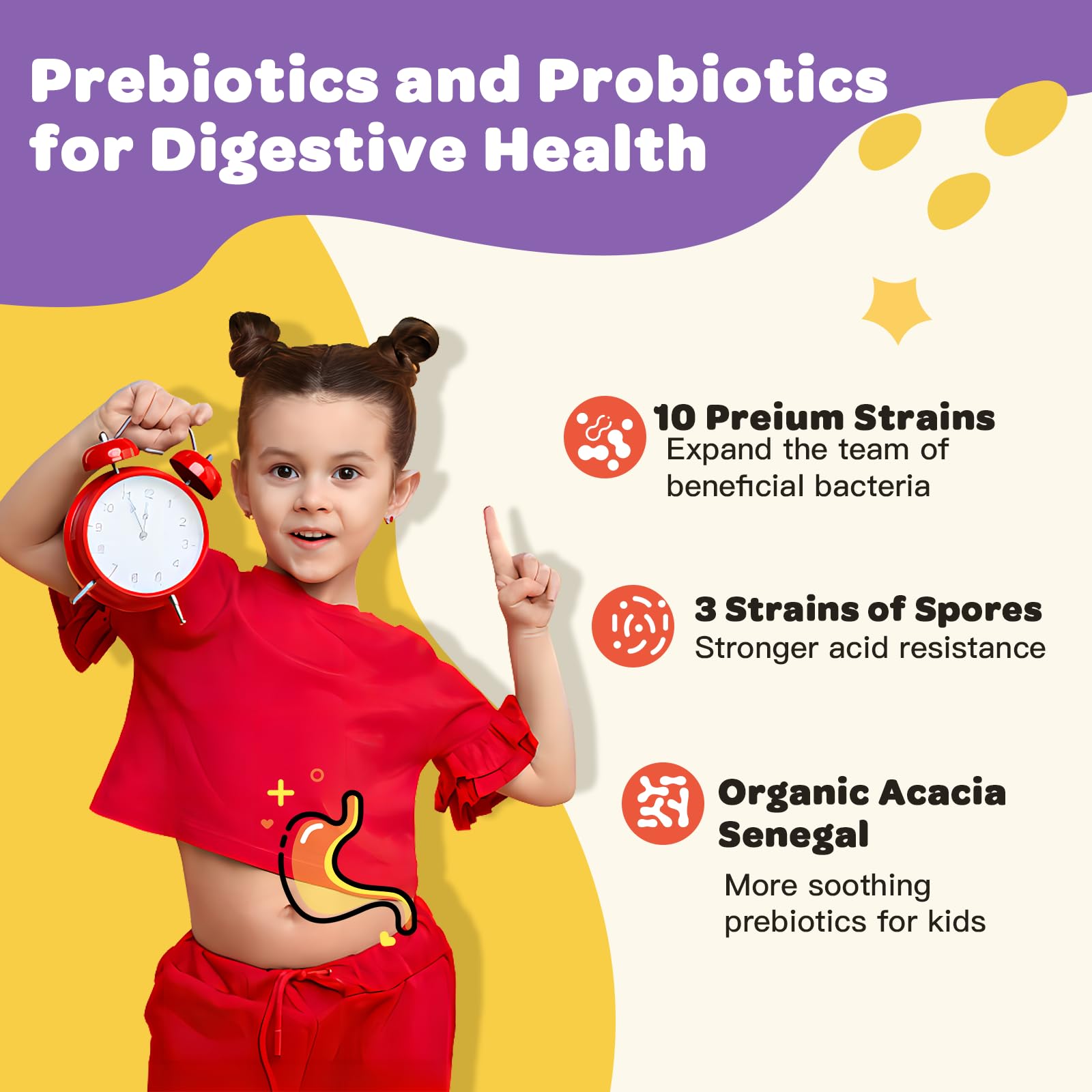 Foto 4 pulgar | Probióticos Masticables Zebora Kids Digestive Health 5b Cfu - Sabor Fresa Orgánica