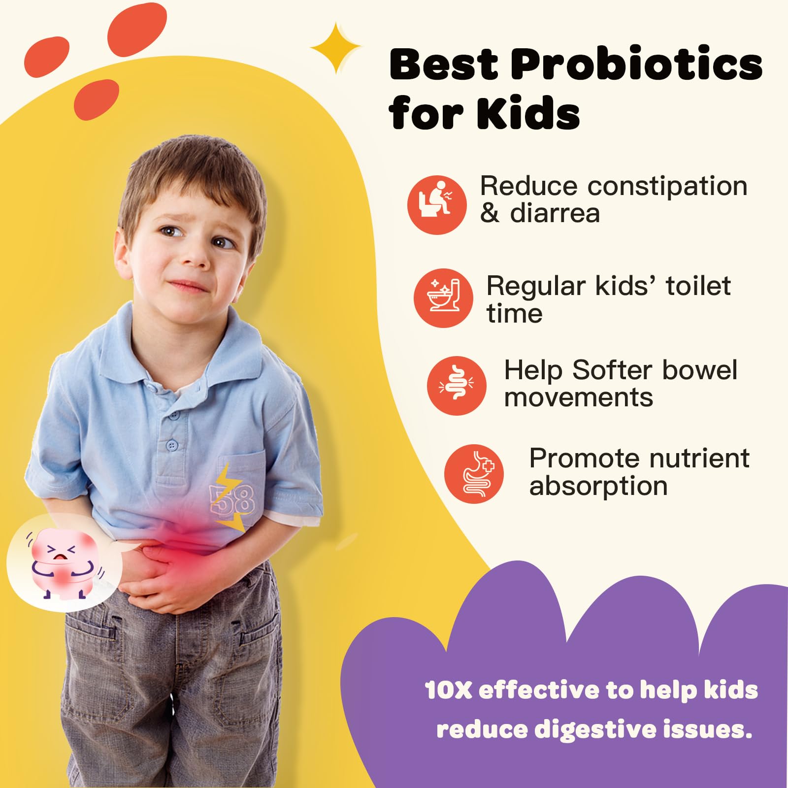 Foto 5 pulgar | Probióticos Masticables Zebora Kids Digestive Health 5b Cfu - Sabor Fresa Orgánica