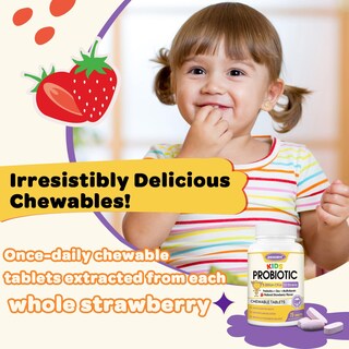 Foto 6 | Probióticos Masticables Zebora Kids Digestive Health 5b Cfu - Sabor Fresa Orgánica