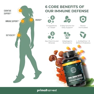 Foto 4 | Suplemento Primal Harvest Primal Immune Defense 60 Cápsulas - Venta Internacional