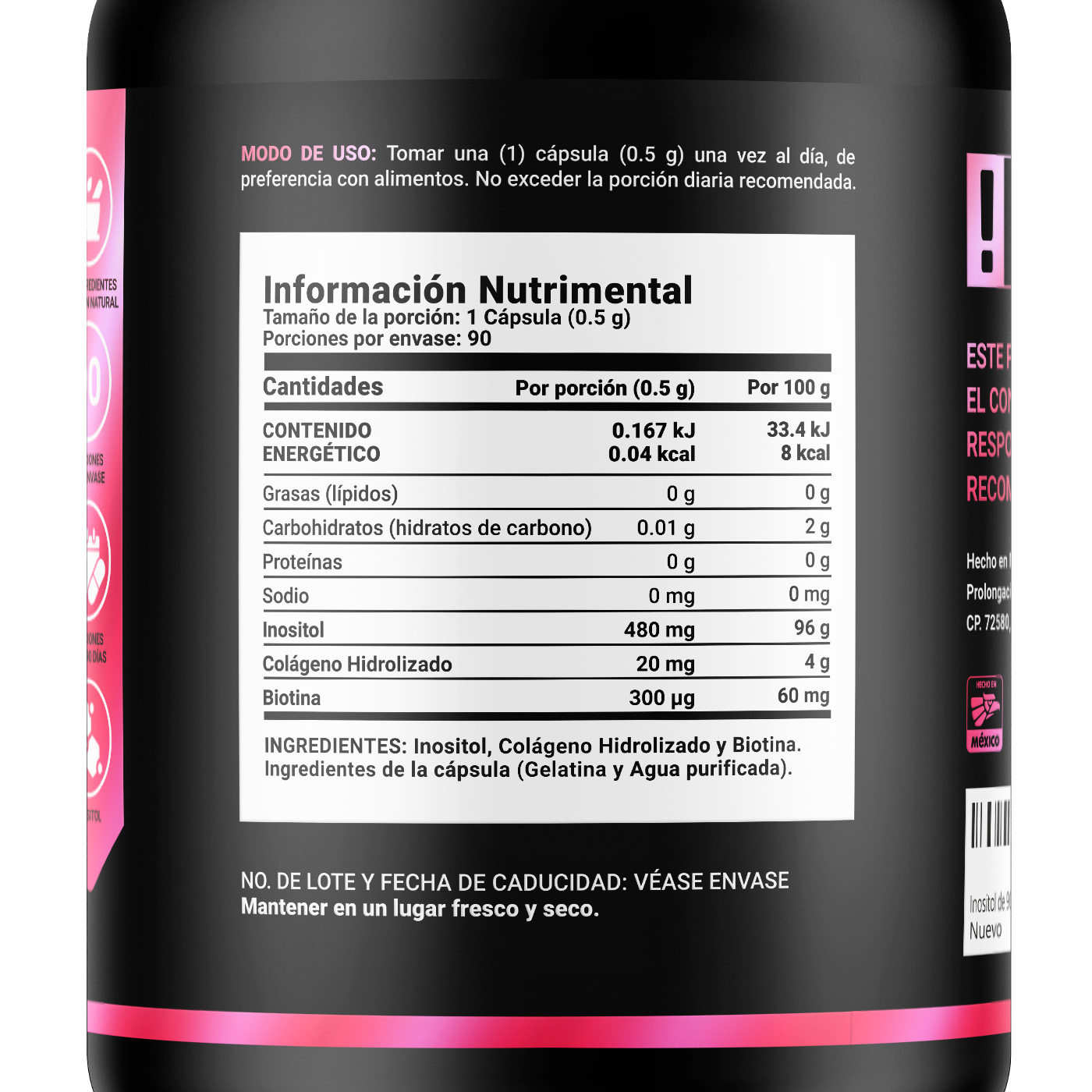 Foto 3 pulgar | Suplemento B Life Myo Inositol de 90 Cápsulas