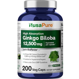 Foto 1 | Suplemento Nusapure Extracto de Ginkgo Biloba 12500 mg 200 Cápsulas - Venta Internacional