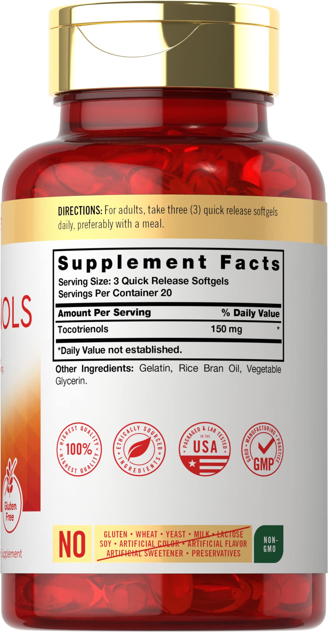Foto 3 pulgar | Suplemento Carlyle Tocotrienols 150 Mg 60 Cápsulas Blandas Sin Ogm Sin Glúten - Venta Internacional