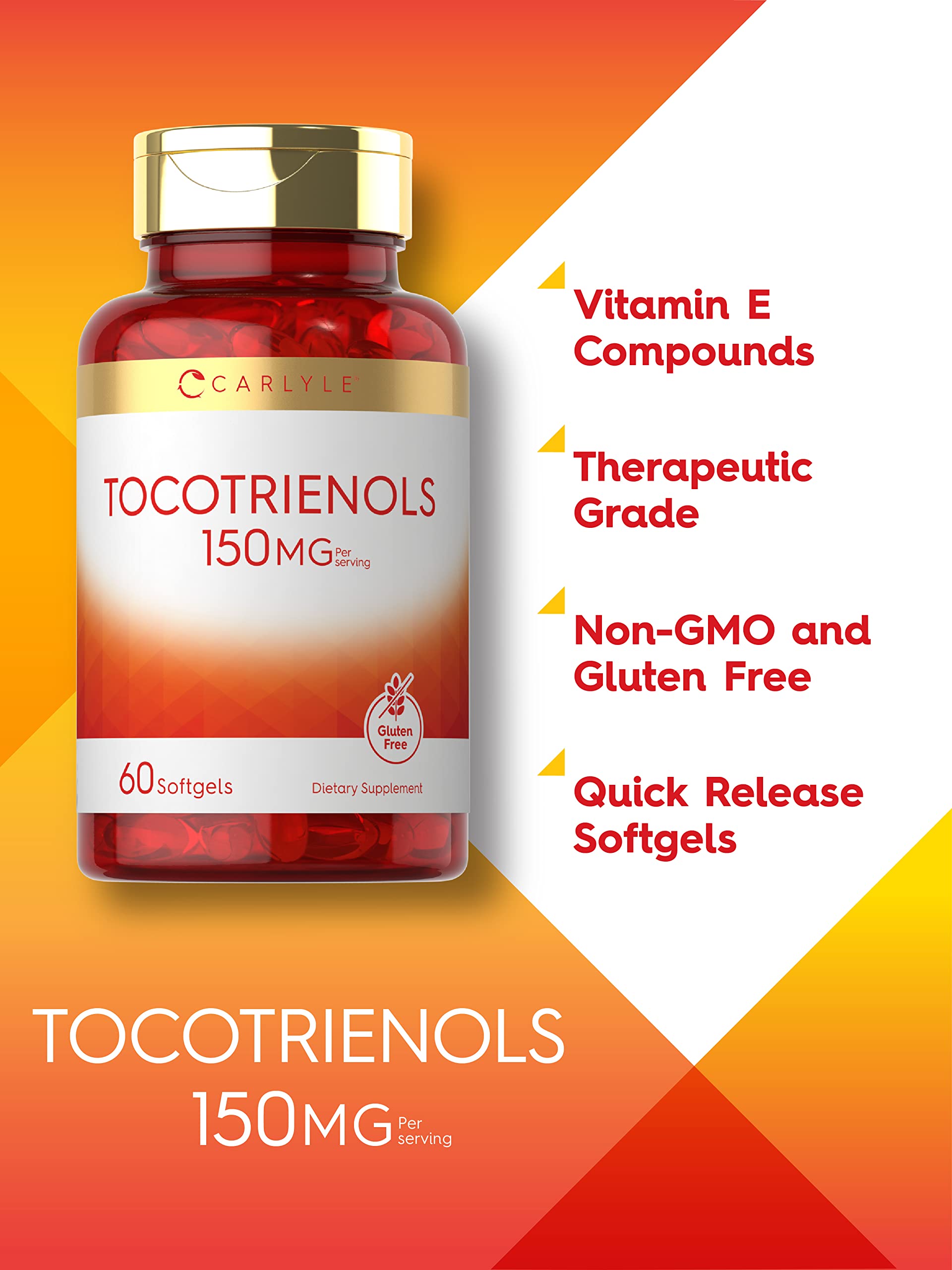 Foto 3 | Suplemento Carlyle Tocotrienols 150 Mg 60 Cápsulas Blandas Sin Ogm Sin Glúten - Venta Internacional