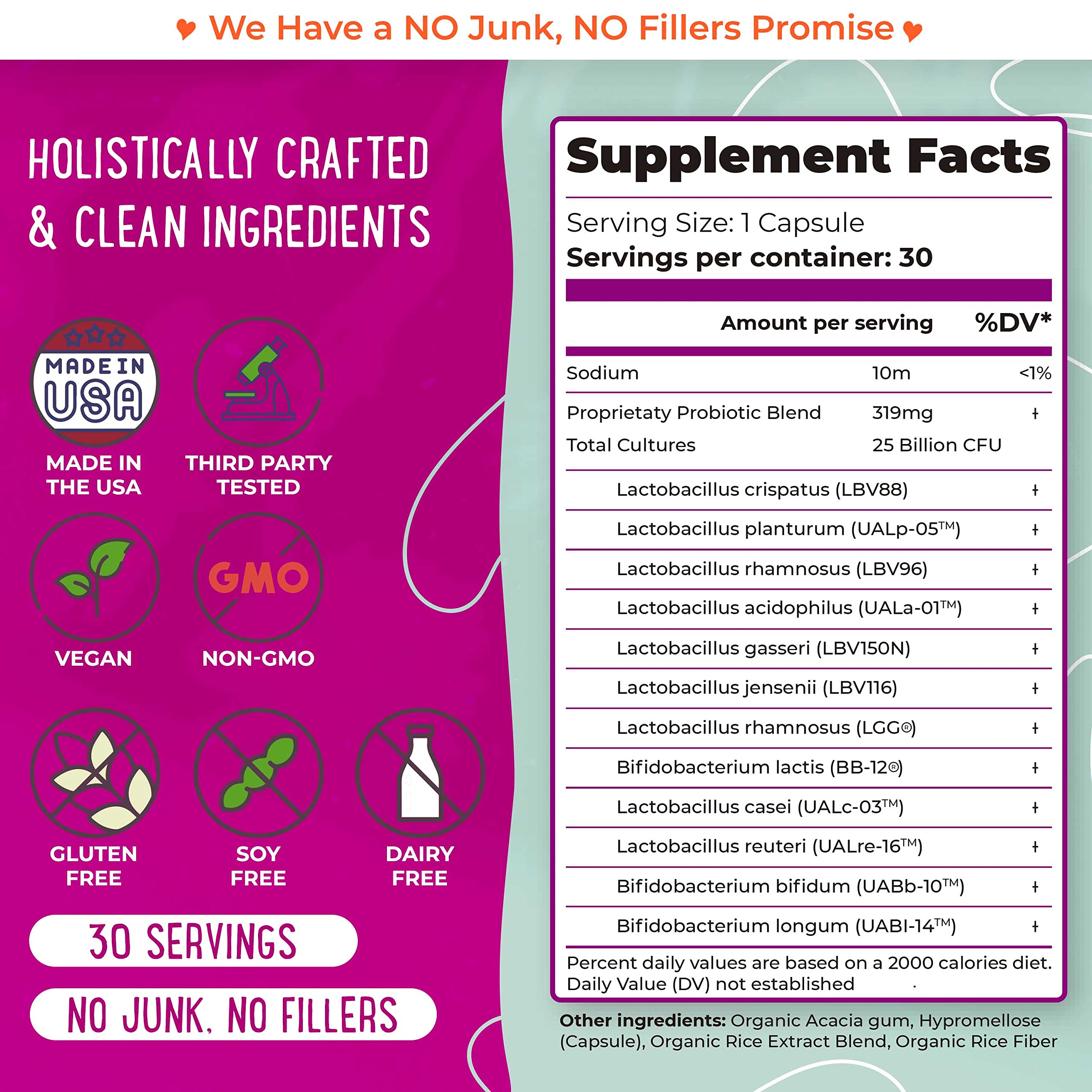 Foto 5 pulgar | Probióticos Prenatales Mama Natural 30 Cápsulas Veganas 25 g de CFU - Venta Internacional