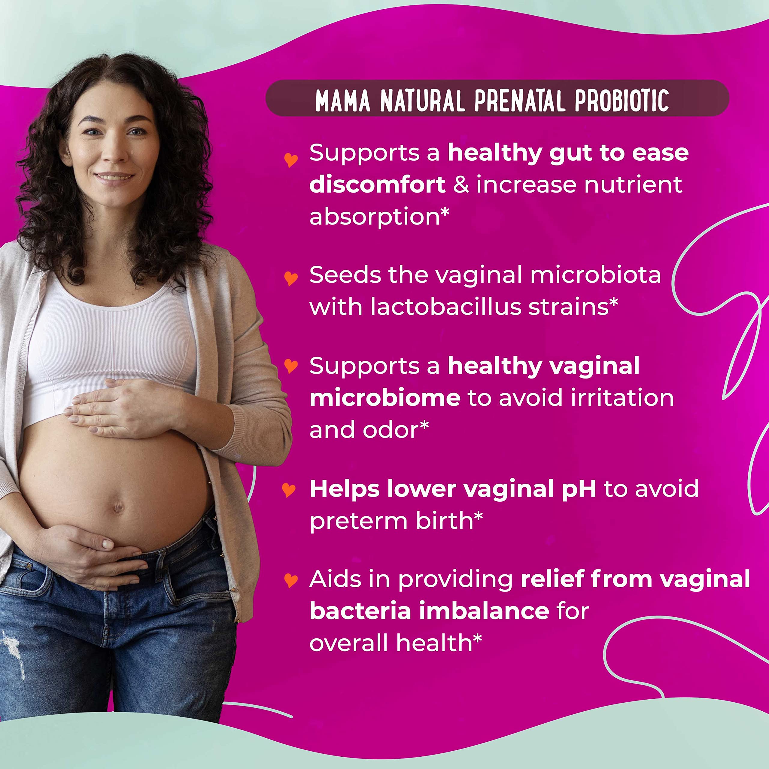 Foto 5 | Probióticos Prenatales Mama Natural 30 Cápsulas Veganas 25 g de CFU - Venta Internacional