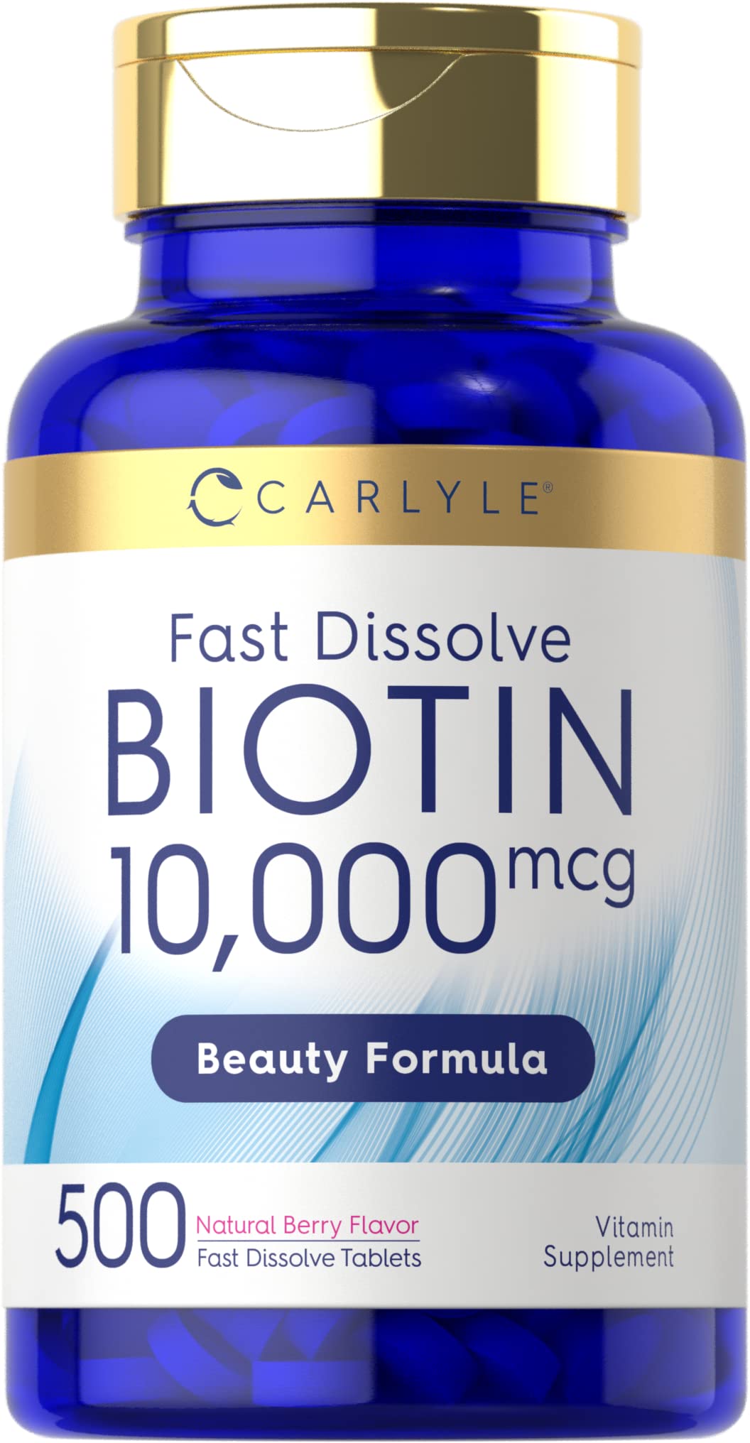 Foto 2 pulgar | Suplemento Carlyle de Biotina 10000 mcg 500 Tabletas - Venta Internacional