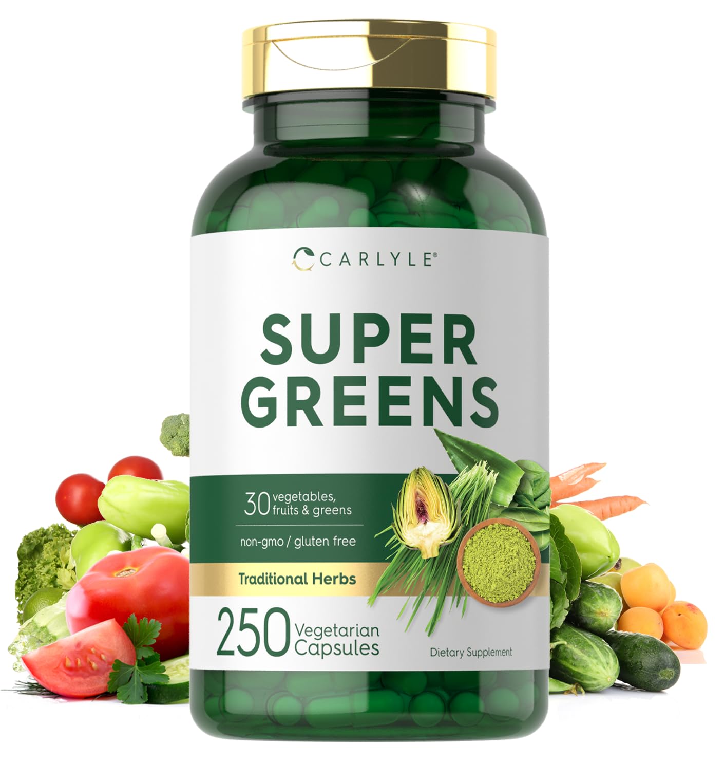 Foto 1 | Suplemento Carlyle Super Greens 250 Cápsulas - Venta Internacional
