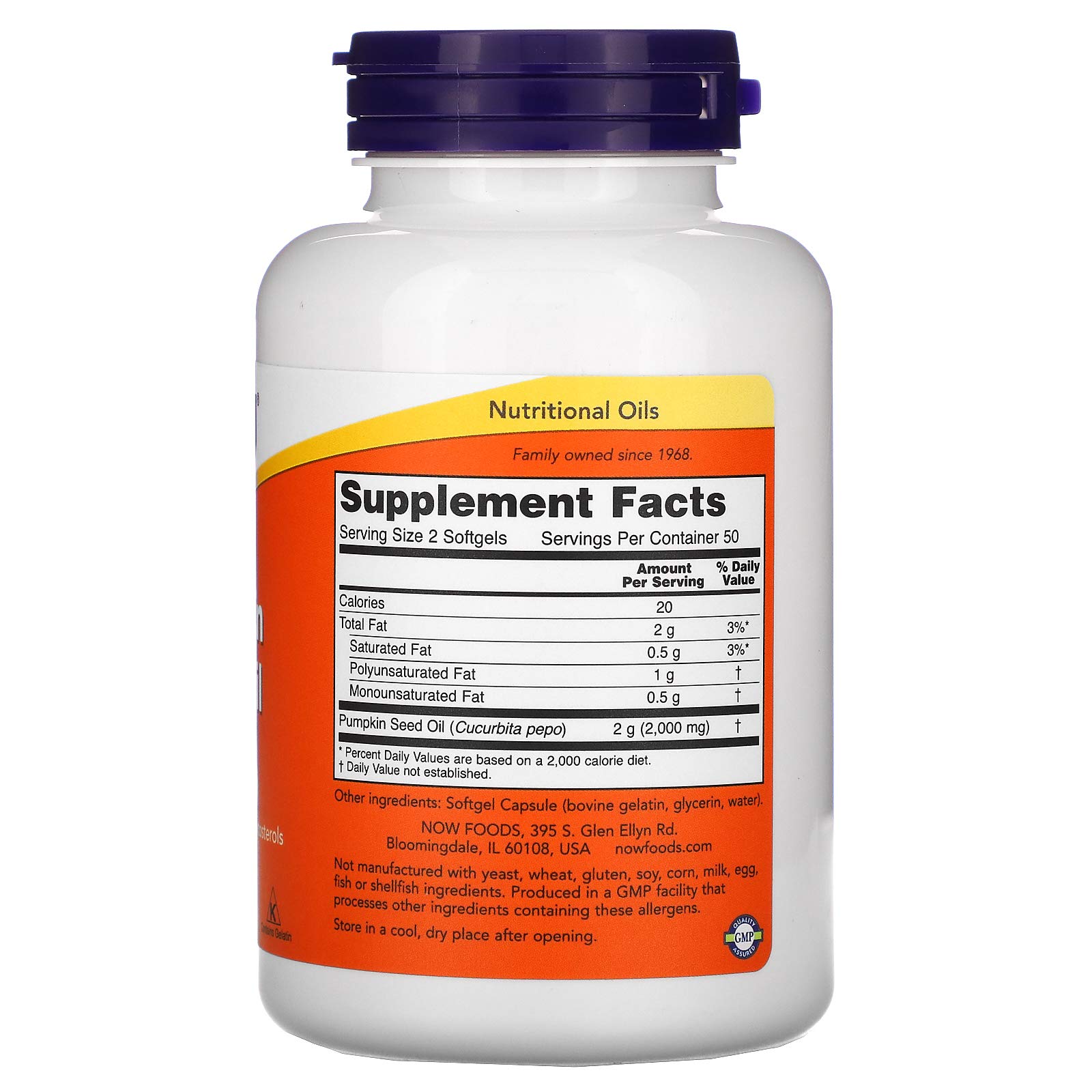 Foto 4 pulgar | Aceite de Semillas de Calabaza Supplement Now Foods 1000 mg Geles Blandos - Venta Internacional