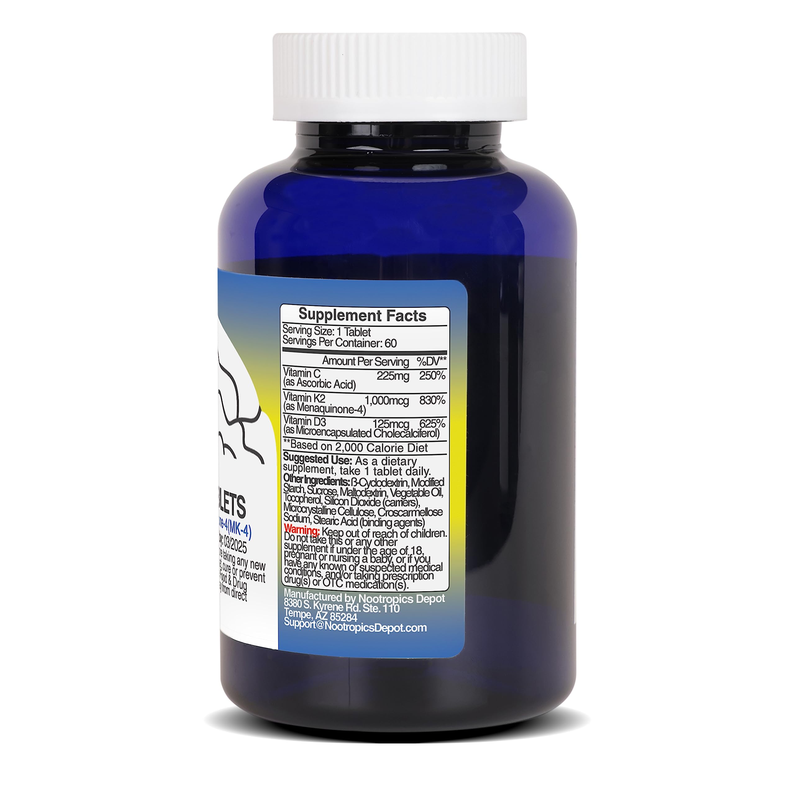 Foto 6 pulgar | Suplemento Nootropics Depot de Vitamina D3 + K2 con Vitamina C - Venta Internacional