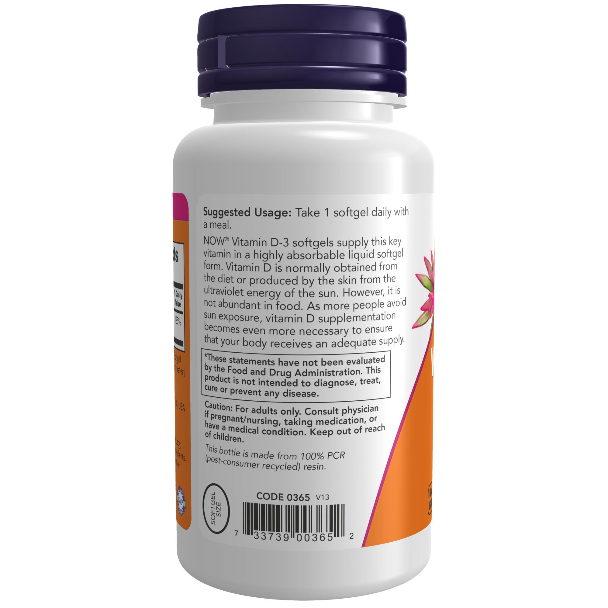 Foto 4 pulgar | Vitamina D-3 Now 1000 Iu 180 Cápsulas Blandas de Alta Potencia - Venta Internacional