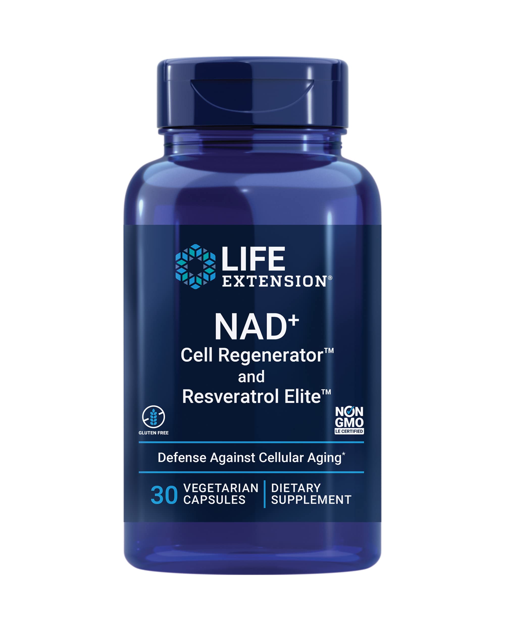 Regenerador Celular Supplement Life Extension Nad+ y Resveratrol Elite 30 Cápsulas - Venta Internacional
