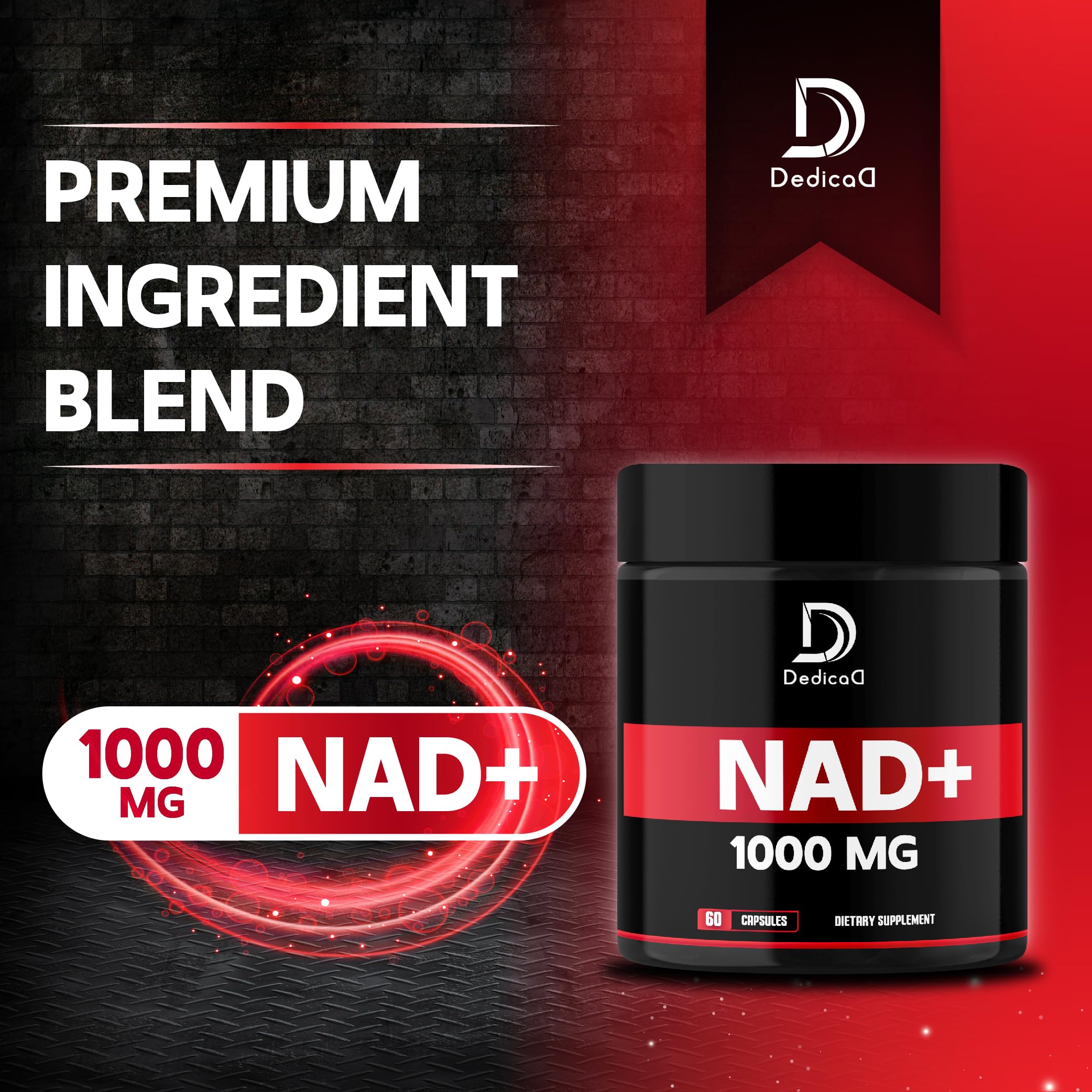 Foto 4 pulgar | Suplemento Dedicad Nad+ 1000 Mg 90 Cápsulas Para La Energía Y La Reparación Del Adn - Venta Internacional