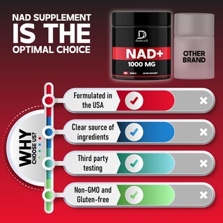 Foto 6 | Suplemento Dedicad Nad+ 1000 Mg 90 Cápsulas Para La Energía Y La Reparación Del Adn - Venta Internacional