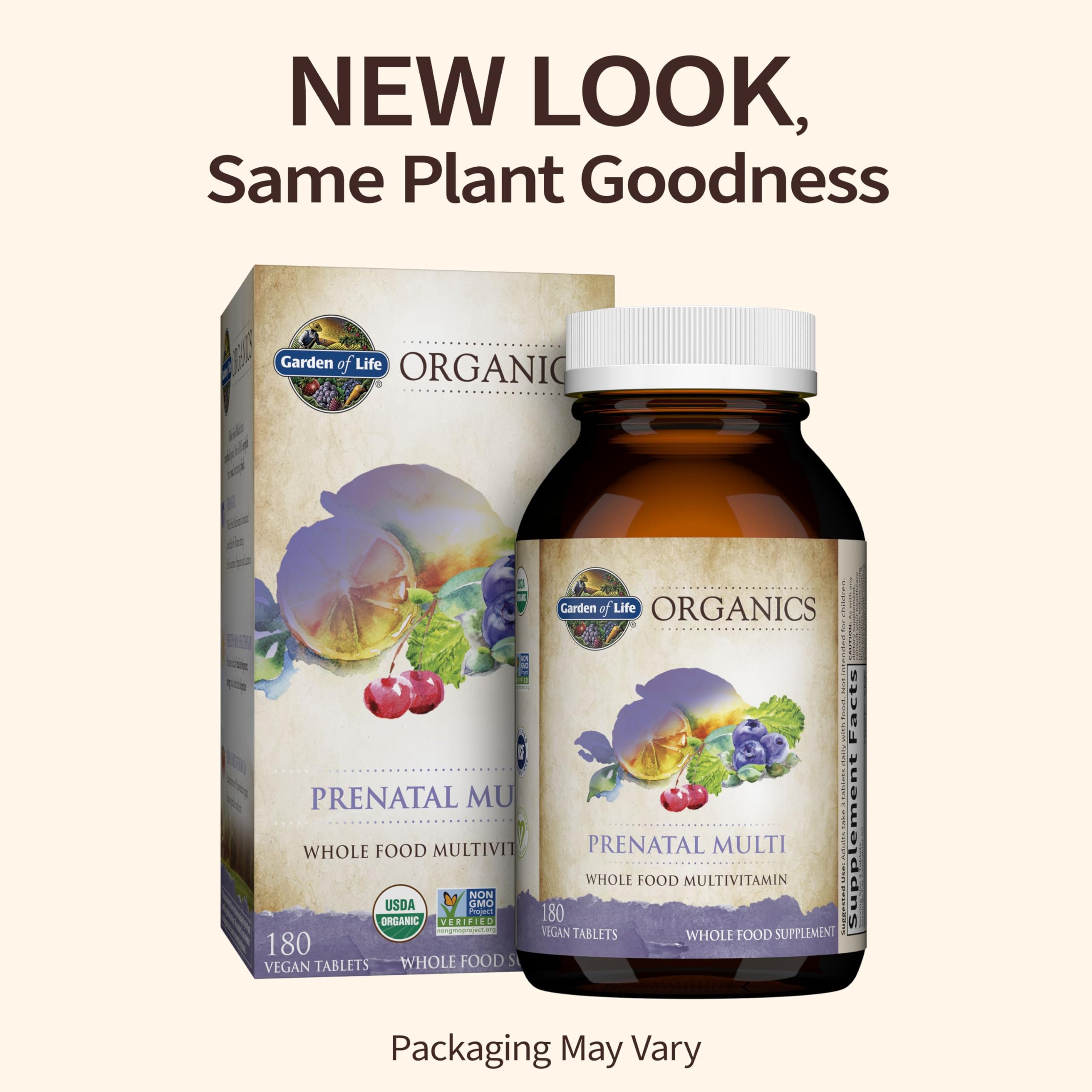 Foto 2 | Multivitamínico Prenatal Garden Of Life Organic Suministro para 60 Días - Venta Internacional