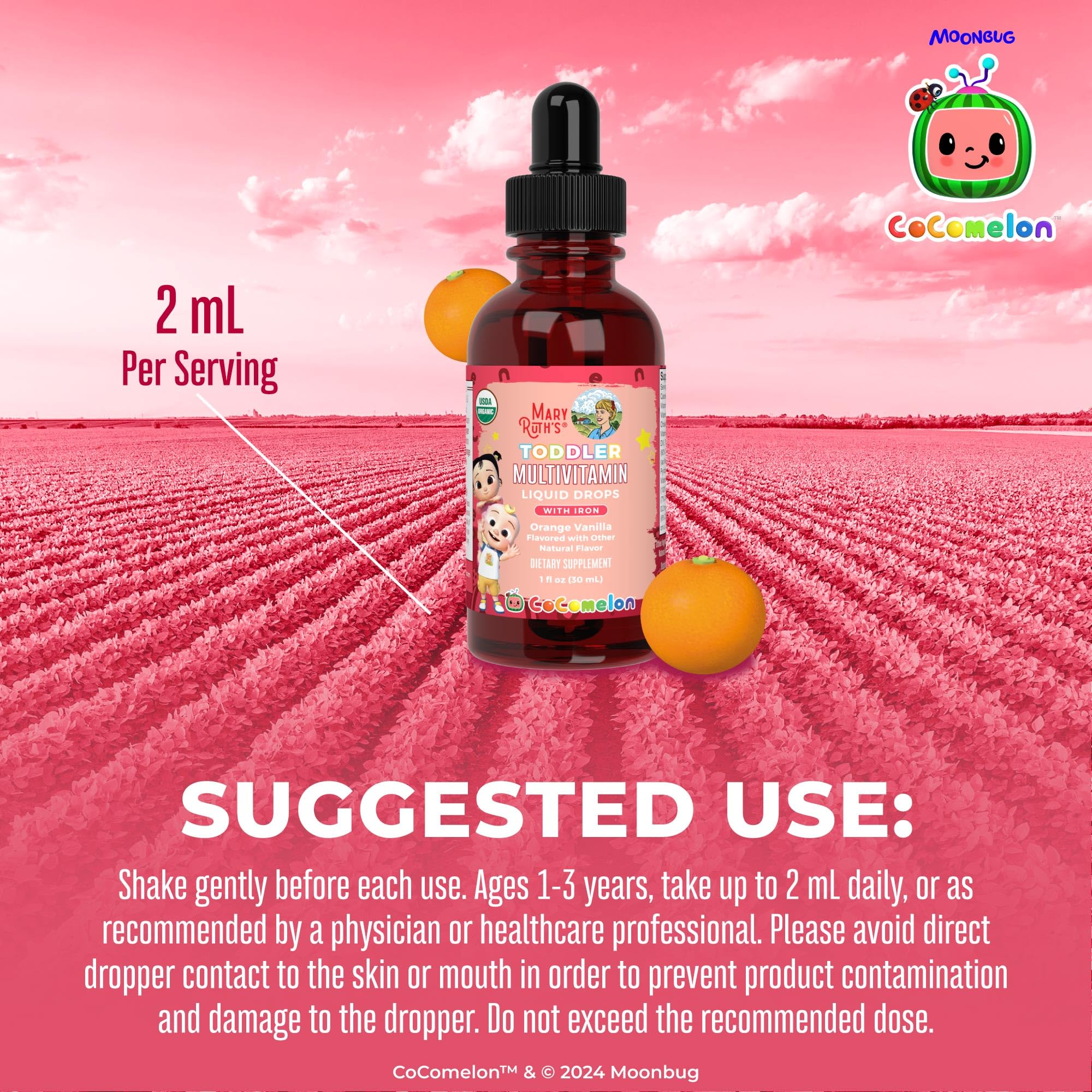 Foto 6 pulgar | Multivitamínico Maryruth Organics Cocomelon Toddler 30 Ml Con Hierro - Venta Internacional