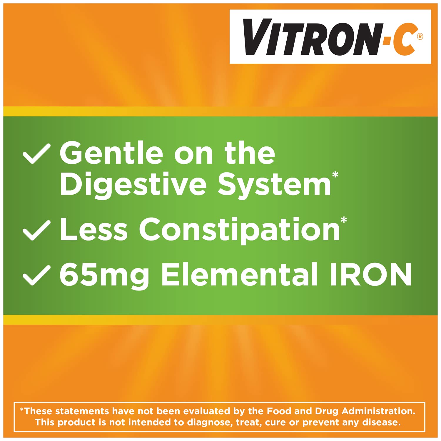Foto 8 pulgar | Suplemento de Hierro Vitron-C de Alta Potencia 65 mg más Vitamina C 60 Tabletas - Venta Internacional