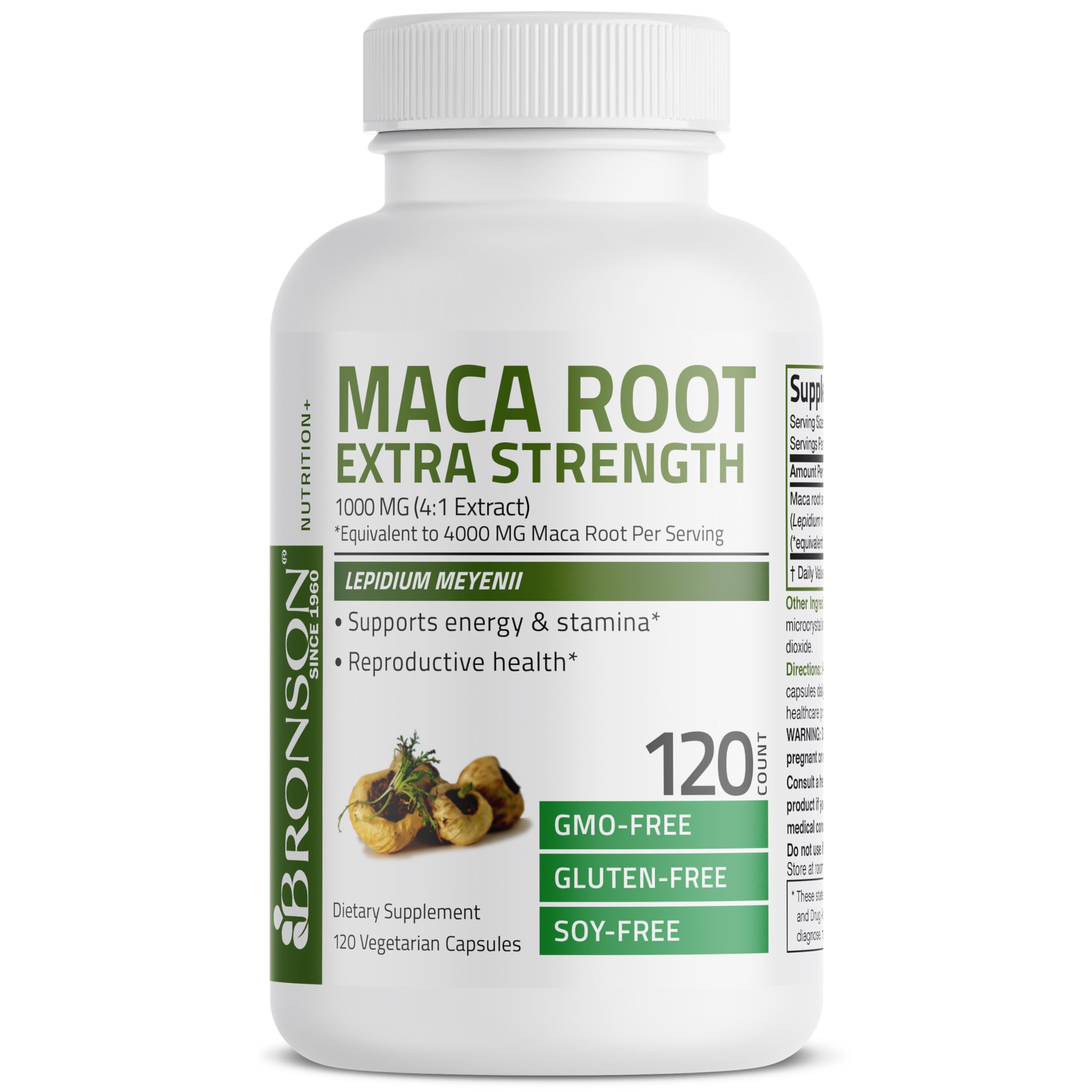 Foto 4 pulgar | Suplemento Bronson Maca Root Extra Lepidium Meyenii 120 Cápsulas - Venta Internacional
