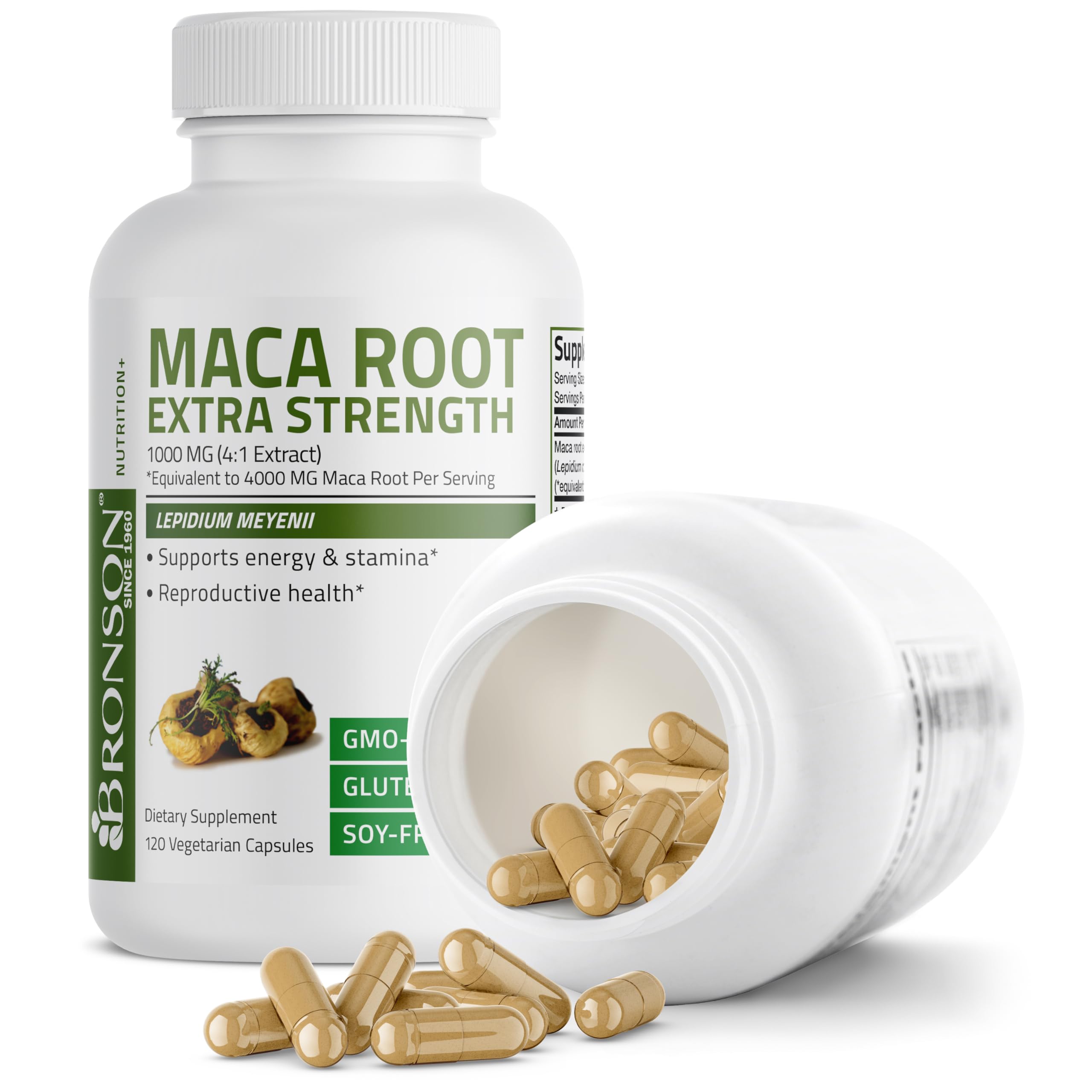 Foto 5 pulgar | Suplemento Bronson Maca Root Extra Lepidium Meyenii 120 Cápsulas - Venta Internacional