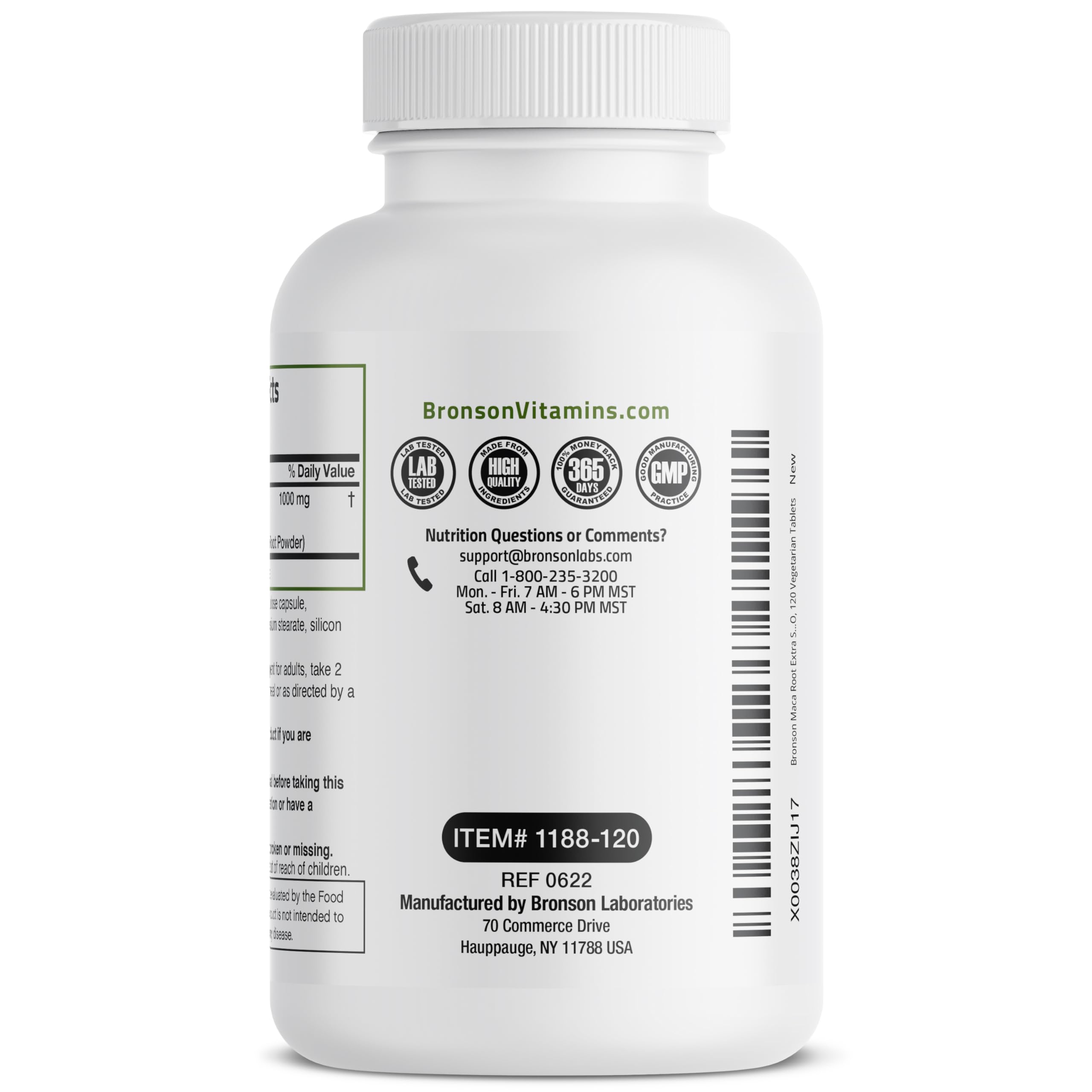 Foto 5 | Suplemento Bronson Maca Root Extra Lepidium Meyenii 120 Cápsulas - Venta Internacional