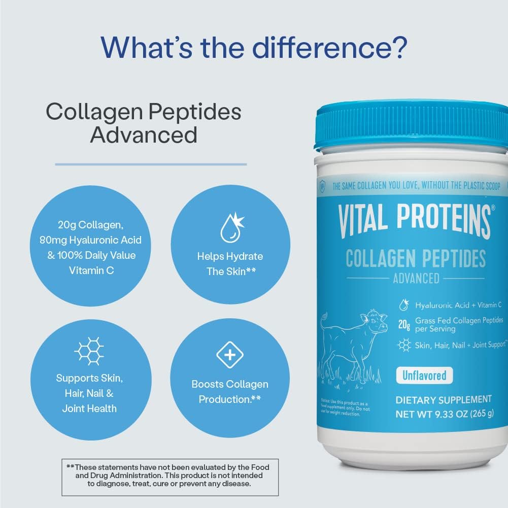 Foto 3 pulgar | Suplemento de Colágeno en Polvo Vital Proteins con Ácido Hialurónico y Vitamina C - 275 ml