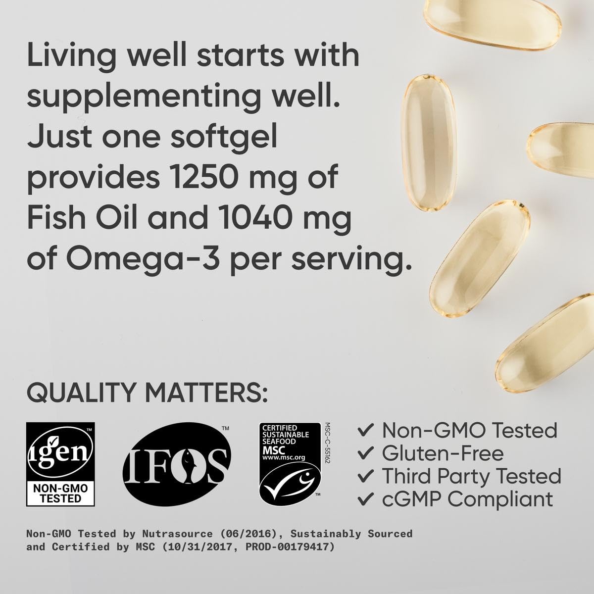 Foto 5 pulgar | Aceite de Pescado Omega 3 Triple Strength de Supplement Sports Research - Venta Internacional