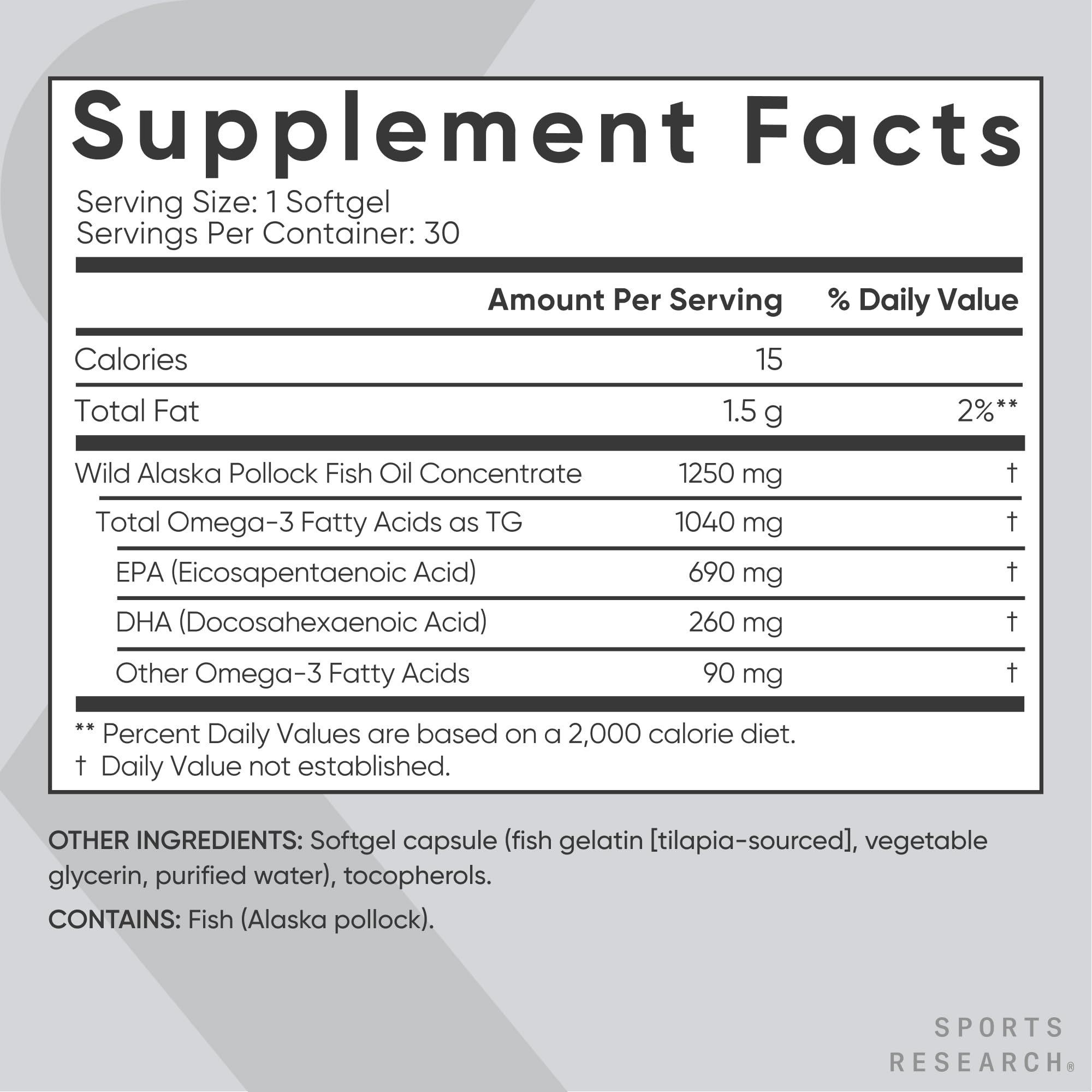 Foto 7 pulgar | Aceite de Pescado Omega 3 Triple Strength de Supplement Sports Research - Venta Internacional