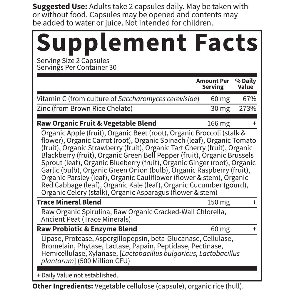 Foto 6 pulgar | Suplementos Garden Of Life Zinc 30 Mg con Vitamina C Veganos - Venta Internacional