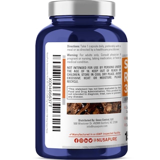 Foto 3 | Suplemento Nusapure de Raíz de Zarzaparrilla 3000 Mg 150 Cápsulas Vegetarianas - Venta Internacional