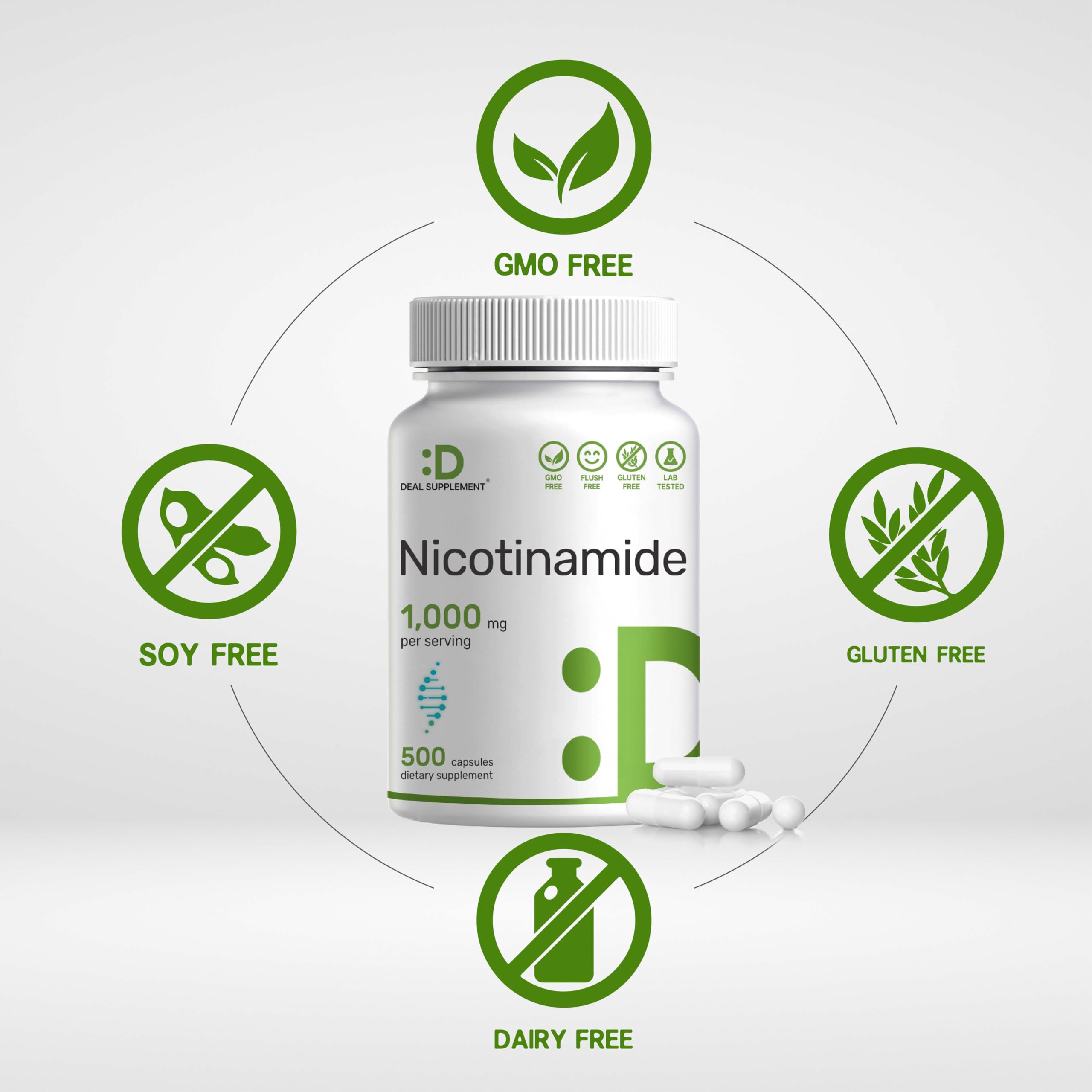 Foto 4 pulgar | Suplemento de Vitamina B3 Nicotinamida 1000mg - Venta Internacional