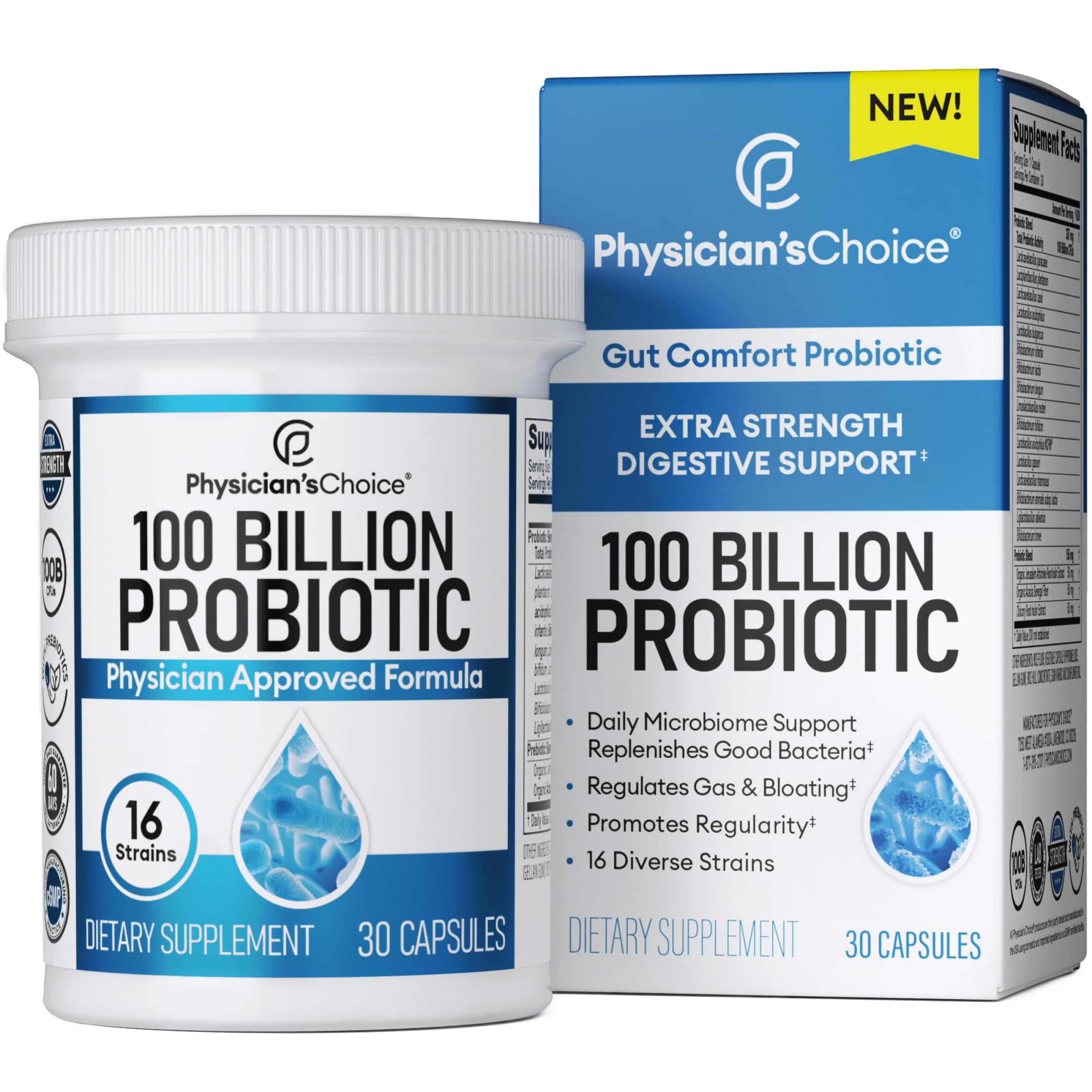 Foto 2 pulgar | Probiotic Physician's Choice 100 Mil Millones con Prebióticos 60 Cápsulas - Venta Internacional