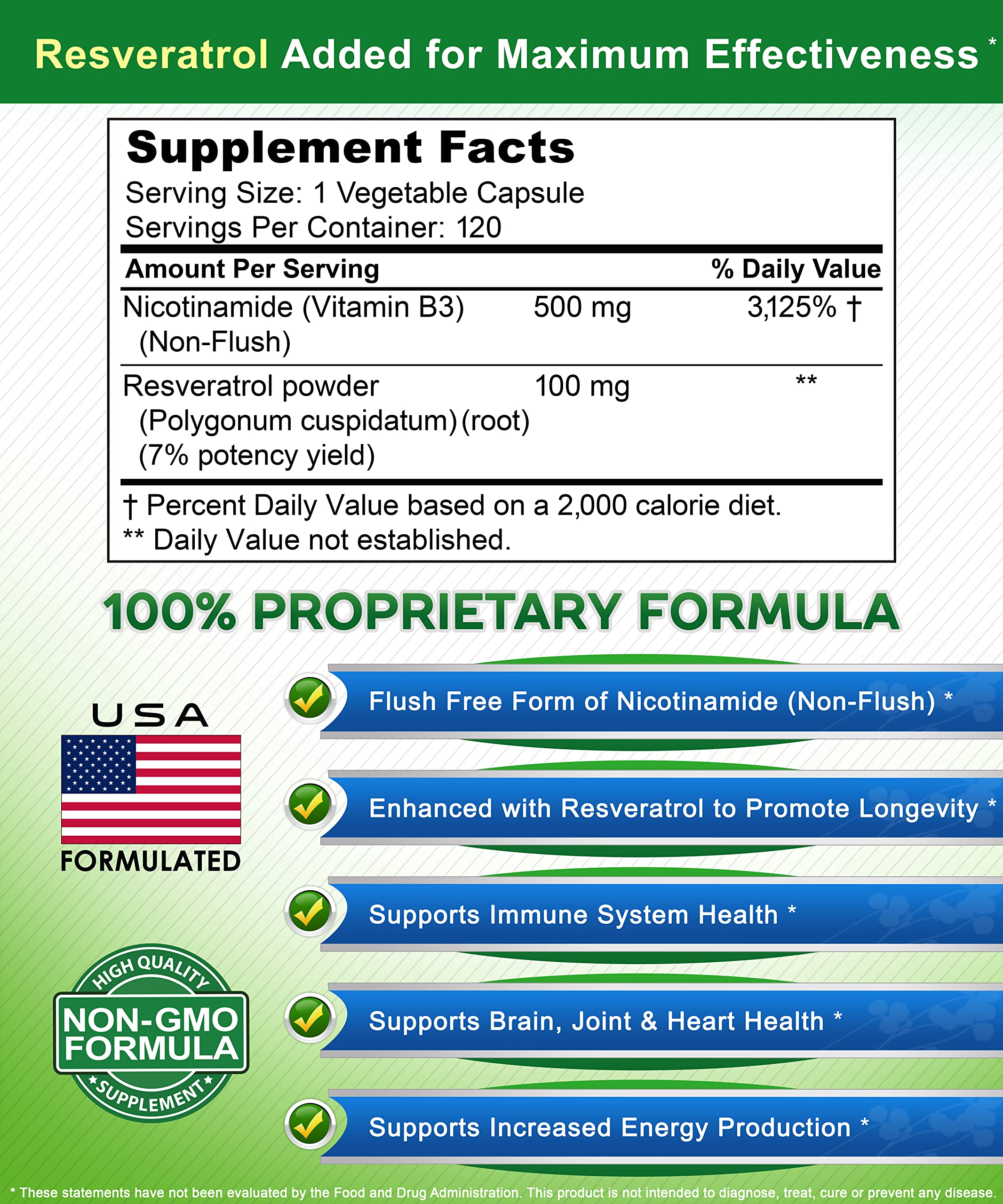 Foto 5 pulgar | Suplemento de Nicotinamida con Resveratrol de Squared Nutrition - Venta Internacional