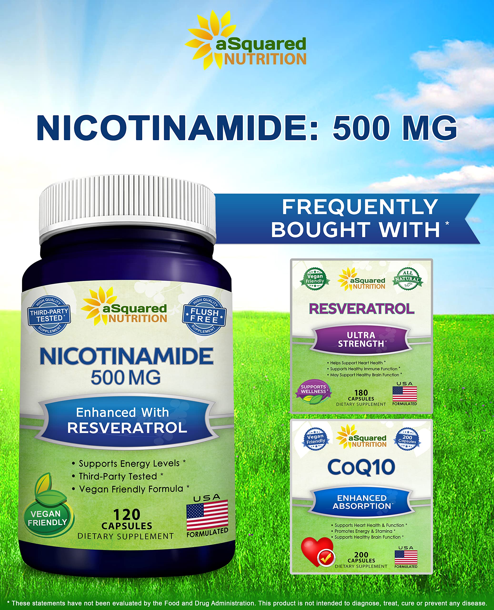 Foto 7 pulgar | Suplemento de Nicotinamida con Resveratrol de Squared Nutrition - Venta Internacional