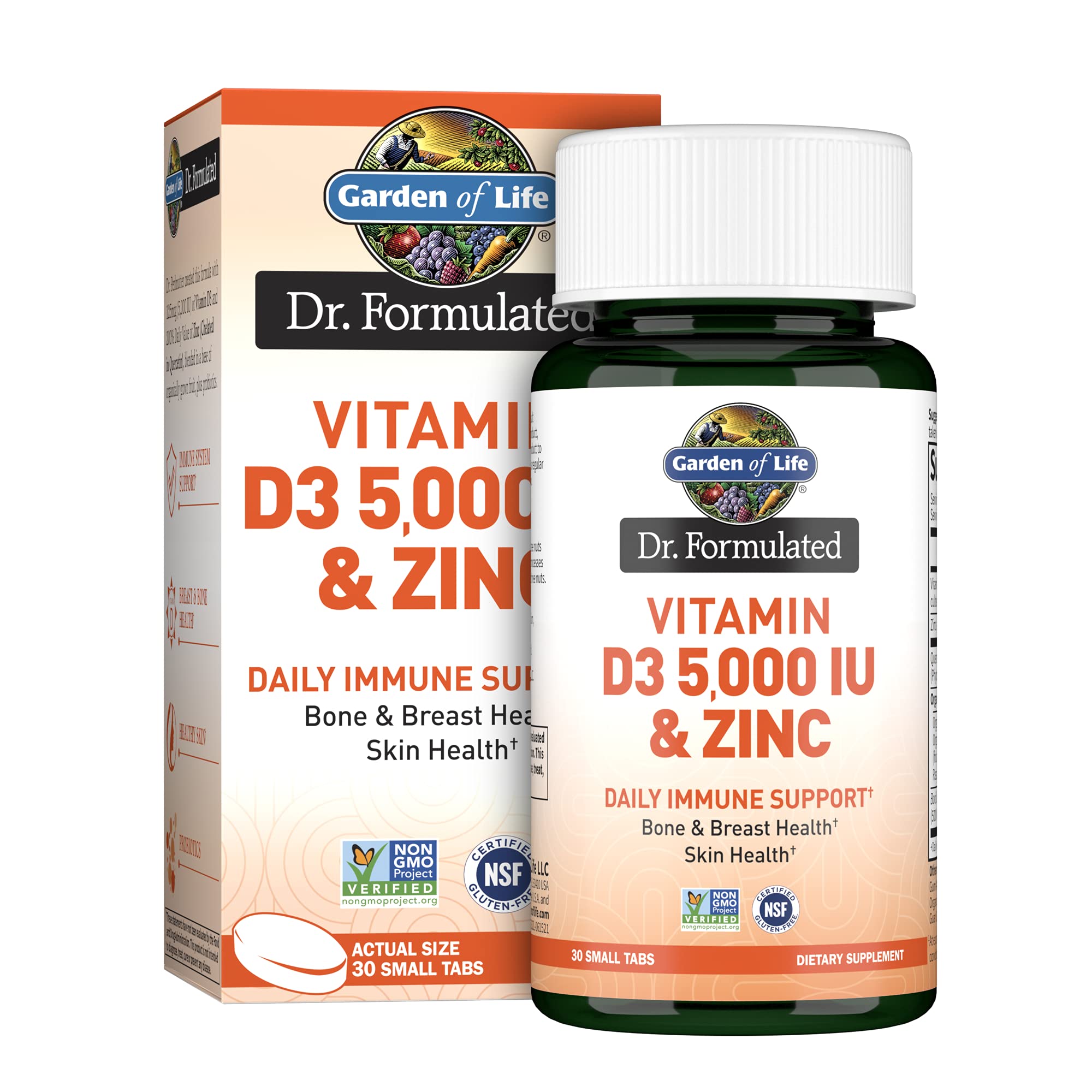 Foto 2 pulgar | Suplemento Garden Of Life con Quercetina y Zinc con Vitamina D3 30 Tabletas - Venta Internacional