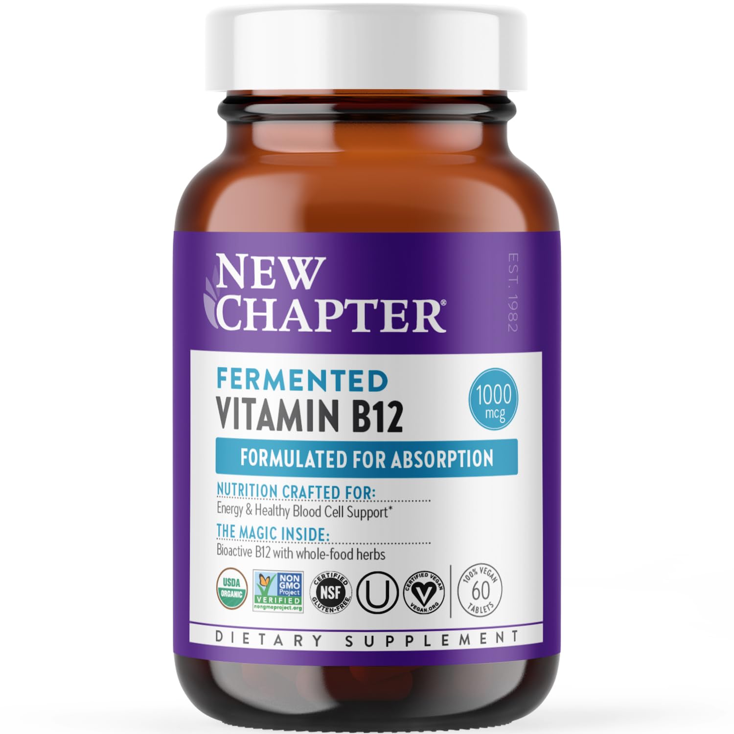 Foto 2 pulgar | Suplemento New Chapter de Vitamina B12 Fermentada 1000 MCG 60 Unidades - Venta Internacional