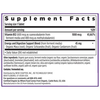 Foto 7 | Suplemento New Chapter de Vitamina B12 Fermentada 1000 MCG 60 Unidades - Venta Internacional